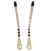 Spartacus Sensual Gems - Adjustable Nipple Clamps with Pearl Pendant Nipple and Clit Clamps